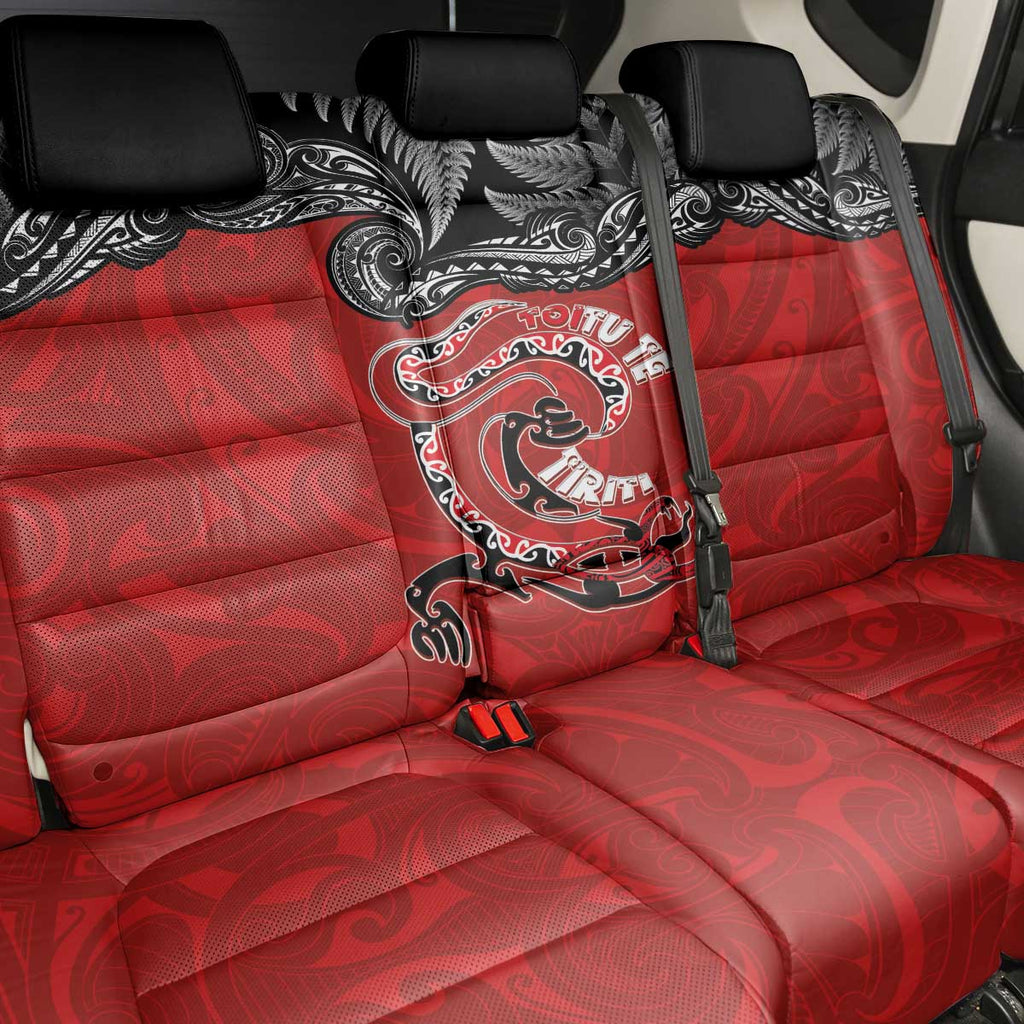 Aotearoa Toitu Te Tiriti Back Car Seat Cover Taniwha Tribal Motifs