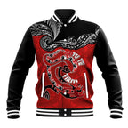 Personalised Aotearoa Toitu Te Tiriti Baseball Jacket Taniwha Tribal Motifs