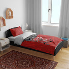 Aotearoa Toitu Te Tiriti Bedding Set Taniwha Tribal Motifs