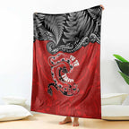 Aotearoa Toitu Te Tiriti Blanket Taniwha Tribal Motifs