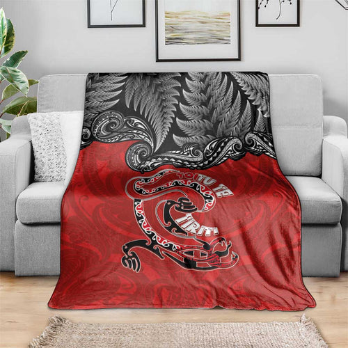 Aotearoa Toitu Te Tiriti Blanket Taniwha Tribal Motifs