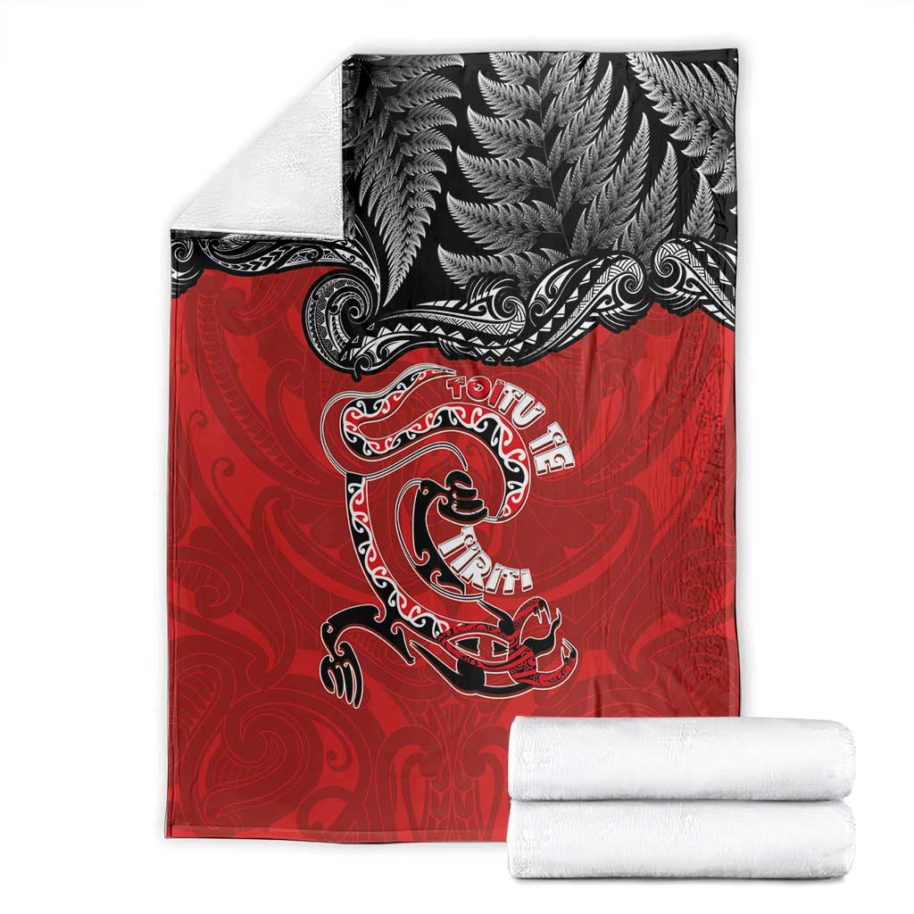 Aotearoa Toitu Te Tiriti Blanket Taniwha Tribal Motifs
