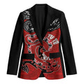 Personalised Aotearoa Toitu Te Tiriti Blazer Taniwha Tribal Motifs