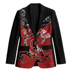 Personalised Aotearoa Toitu Te Tiriti Blazer Taniwha Tribal Motifs