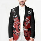 Personalised Aotearoa Toitu Te Tiriti Blazer Taniwha Tribal Motifs