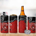 Aotearoa Toitu Te Tiriti 4 in 1 Can Cooler Tumbler Taniwha Tribal Motifs