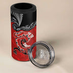 Aotearoa Toitu Te Tiriti 4 in 1 Can Cooler Tumbler Taniwha Tribal Motifs