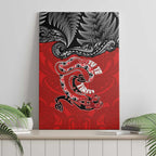 Aotearoa Toitu Te Tiriti Canvas Wall Art Taniwha Tribal Motifs