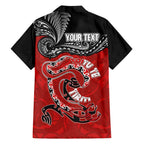Personalised Aotearoa Toitu Te Tiriti Family Matching Long Sleeve Bodycon Dress and Hawaiian Shirt Taniwha Tribal Motifs