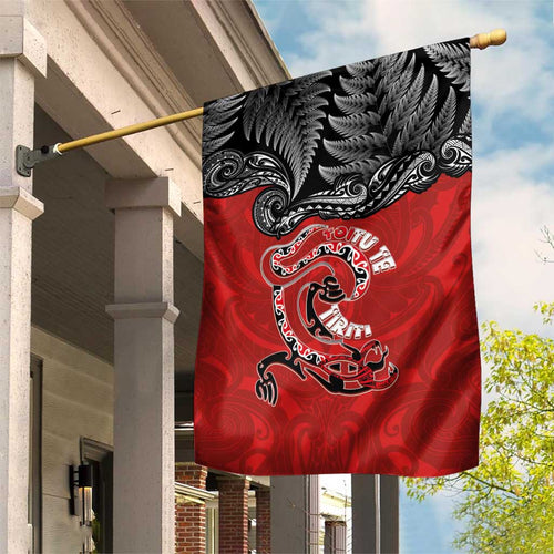 Aotearoa Toitu Te Tiriti Garden Flag Taniwha Tribal Motifs