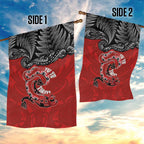 Aotearoa Toitu Te Tiriti Garden Flag Taniwha Tribal Motifs