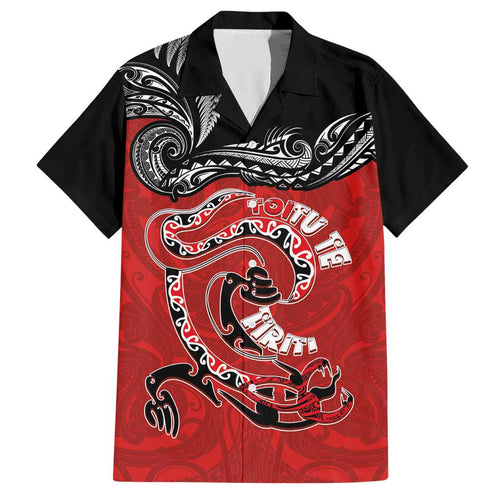 Personalised Aotearoa Toitu Te Tiriti Hawaiian Shirt Taniwha Tribal Motifs