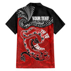 Personalised Aotearoa Toitu Te Tiriti Hawaiian Shirt Taniwha Tribal Motifs