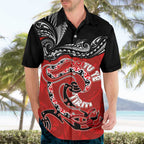 Personalised Aotearoa Toitu Te Tiriti Hawaiian Shirt Taniwha Tribal Motifs