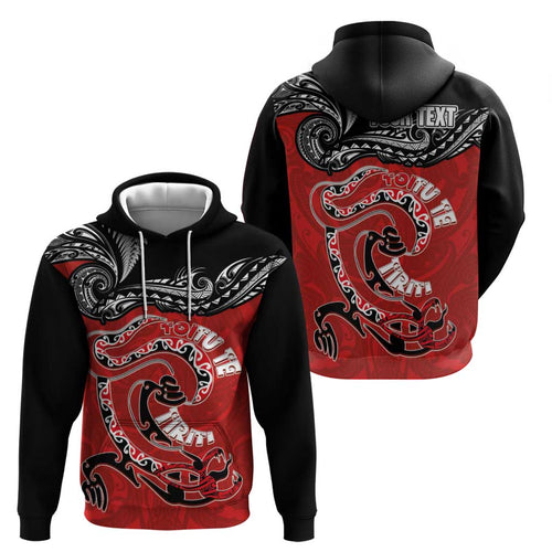 Personalised Aotearoa Toitu Te Tiriti Hoodie Taniwha Tribal Motifs