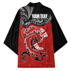 Personalised Aotearoa Toitu Te Tiriti Kimono Taniwha Tribal Motifs