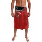 Personalised Aotearoa Toitu Te Tiriti Lavalava Taniwha Tribal Motifs