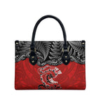 Aotearoa Toitu Te Tiriti Leather Bag Taniwha Tribal Motifs