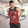 Personalised Aotearoa Toitu Te Tiriti Men Tank Top Taniwha Tribal Motifs