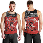 Personalised Aotearoa Toitu Te Tiriti Men Tank Top Taniwha Tribal Motifs