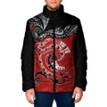 Personalised Aotearoa Toitu Te Tiriti Padded Jacket Taniwha Tribal Motifs