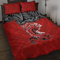 Aotearoa Toitu Te Tiriti Quilt Bed Set Taniwha Tribal Motifs