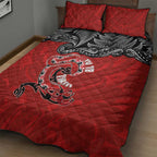 Aotearoa Toitu Te Tiriti Quilt Bed Set Taniwha Tribal Motifs