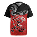 Personalised Aotearoa Toitu Te Tiriti Rugby Jersey Taniwha Tribal Motifs