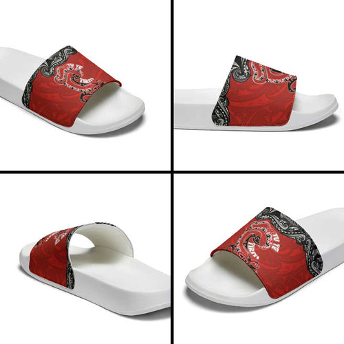Aotearoa Toitu Te Tiriti Slide Sandals Taniwha Tribal Motifs