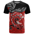 Personalised Aotearoa Toitu Te Tiriti T Shirt Taniwha Tribal Motifs