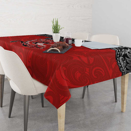Aotearoa Toitu Te Tiriti Tablecloth Taniwha Tribal Motifs