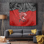 Aotearoa Toitu Te Tiriti Tapestry Taniwha Tribal Motifs