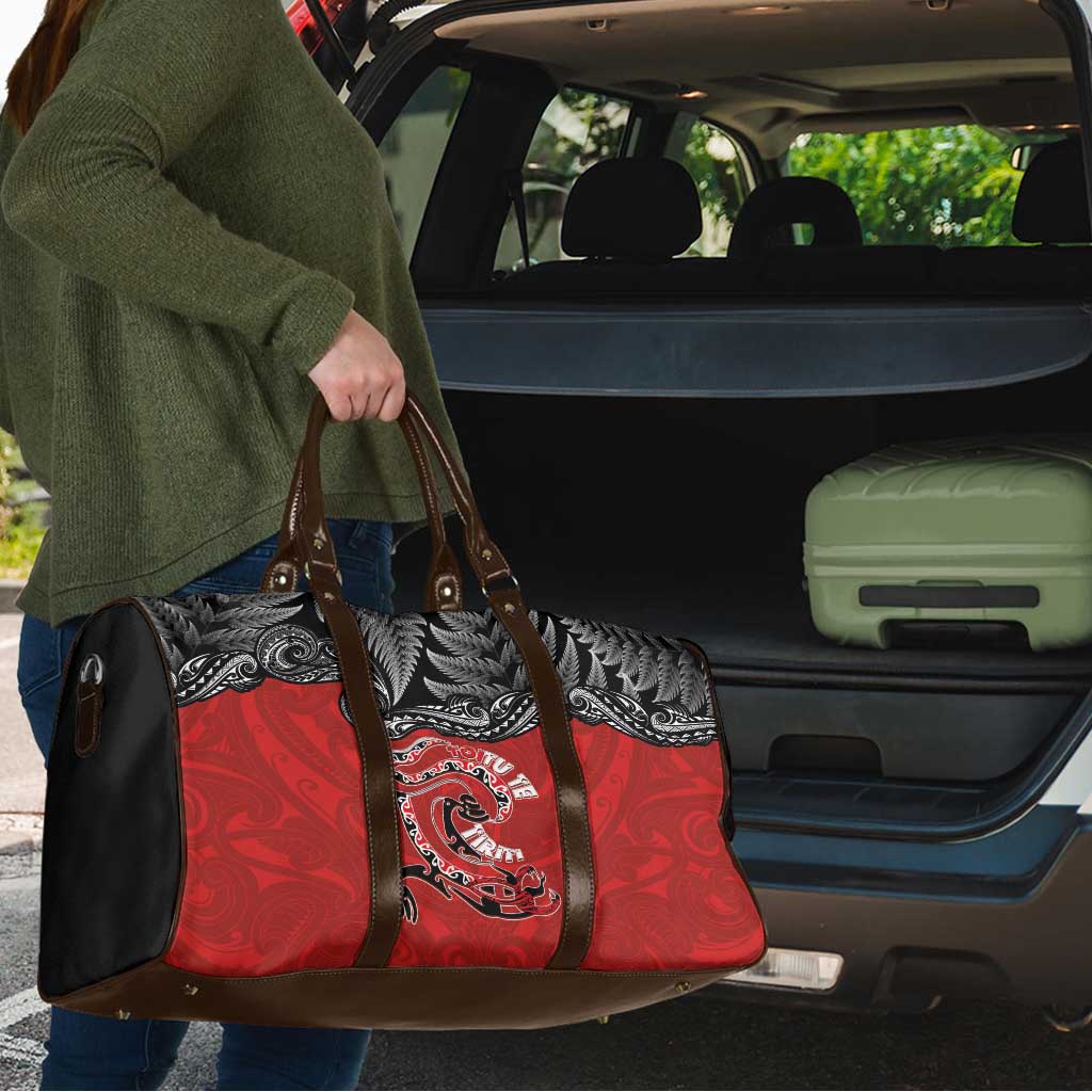 Aotearoa Toitu Te Tiriti Travel Bag Taniwha Tribal Motifs