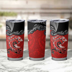 Aotearoa Toitu Te Tiriti Tumbler Cup Taniwha Tribal Motifs