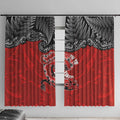 Aotearoa Toitu Te Tiriti Window Curtain Taniwha Tribal Motifs