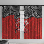 Aotearoa Toitu Te Tiriti Window Curtain Taniwha Tribal Motifs