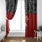 Aotearoa Toitu Te Tiriti Window Curtain Taniwha Tribal Motifs