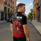Personalised Aotearoa Toitu Te Tiriti Zipper Polo Shirt Taniwha Tribal Motifs