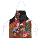 Aotearoa Toitu Te Tiriti Apron Waitangi-Honour The Treaty NZ Tuatara and Plants