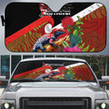 Aotearoa Toitu Te Tiriti Auto Sun Shade Waitangi-Honour The Treaty NZ Tuatara and Plants