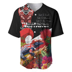 Aotearoa Toitu Te Tiriti Baseball Jersey Waitangi-Honour The Treaty NZ Tuatara and Plants