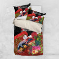 Aotearoa Toitu Te Tiriti Bedding Set Waitangi-Honour The Treaty NZ Tuatara and Plants