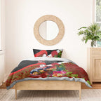 Aotearoa Toitu Te Tiriti Bedding Set Waitangi-Honour The Treaty NZ Tuatara and Plants
