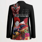 Aotearoa Toitu Te Tiriti Blazer Waitangi-Honour The Treaty NZ Tuatara and Plants