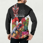Aotearoa Toitu Te Tiriti Button Sweatshirt Waitangi-Honour The Treaty NZ Tuatara and Plants