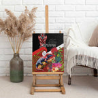 Aotearoa Toitu Te Tiriti Canvas Wall Art Waitangi-Honour The Treaty NZ Tuatara and Plants