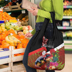 Aotearoa Toitu Te Tiriti Grocery Bag Waitangi-Honour The Treaty NZ Tuatara and Plants