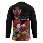 Aotearoa Toitu Te Tiriti Hockey Jersey Waitangi-Honour The Treaty NZ Tuatara and Plants
