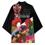 Aotearoa Toitu Te Tiriti Kimono Waitangi-Honour The Treaty NZ Tuatara and Plants