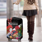 Aotearoa Toitu Te Tiriti Luggage Cover Waitangi-Honour The Treaty NZ Tuatara and Plants